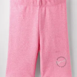 Evimo Single Jersey Knit Knee Length Shorts With Text Print - Pink-picture-16