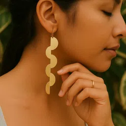 TAG 7 Set Of 2 Brass-Plated Infinity Shaped Ear Cuff image 2