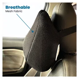 Sleepsia Memory Foam Car Headrest Cushion, Neck Rest Seat Pillow For Pain Relief, Balanced Softness Designed To Relieve Neck Pain, (Black) image 2