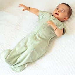 Cocoon Care Unisex Bamboo sleeping bag / wearable blanket / Sleep sack with foot opening Light Green image 2