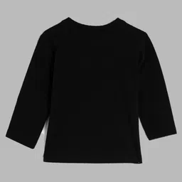 KAVEE Pure Cotton Full Sleeves Solid Tee - Black image 3
