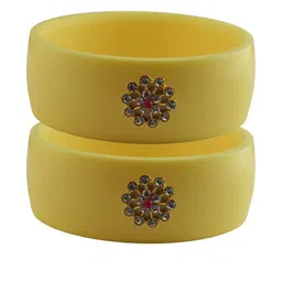 Vidhya Kangan Beige Plastic Bangles-picture-16