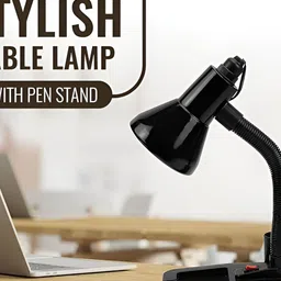 SPARK WORLD Black Acrylic Contemporary Bell Shaped Table Lamp image 3