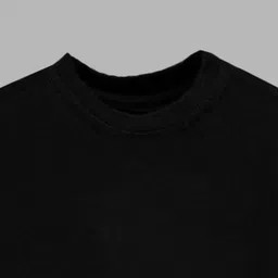 KAVEE Pure Cotton Full Sleeves Solid Tee - Black image 4