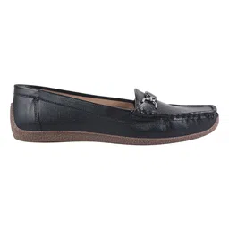 Shoetopia Metal Applique Detailed Loafers - Black image 4