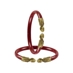 Vidhya Kangan Set Of 2 Gold-Plated Plus-Size Bangle image 2