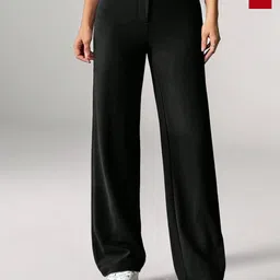 KERI PERRY Women Pack Of 2 Relaxed Straight Leg Relaxed Fit High-Rise Non Iron Trousers-picture-31