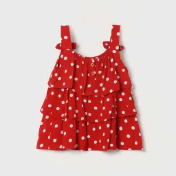 Juniors by Lifestyle Girls Red Printed Woven Top image 2
