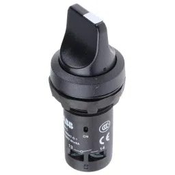 ABB Short Handle Black Selector Switch - (SPST) 22mm Cutout Diameter 2 Positions, 1SFA619201R1026C2SS2-10B-20-picture-16