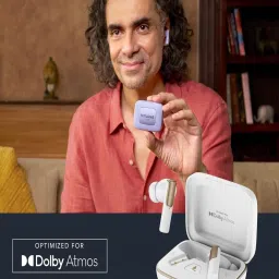 Boat Nirvana Ivy Pro Bluetooth Earbuds, TWS Ear Buds Wireless Earphones W/Mic - Ivory White image 2