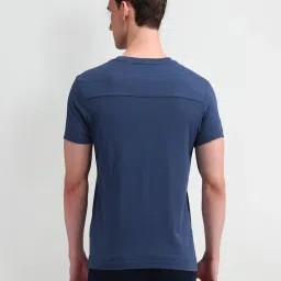 U.S. Polo Assn. Blue Cotton Slim Fit Logo Printed T-Shirt image 2
