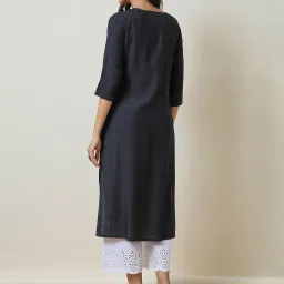 Soch Black Straight Kurta image 2
