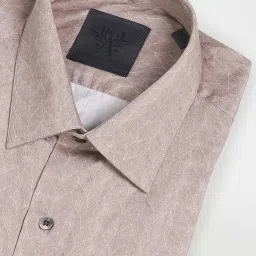 Arrow Pink Cotton Regular Fit Printed Shirt image 5