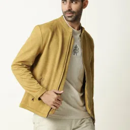 Rare Rabbit Brown Regular Fit Solid Jacket image 2