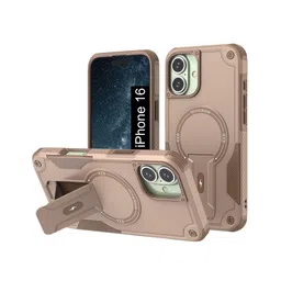 Luxury Kase iPhone 16 Mag-Safe Compatible Magnetic Back Case with Portable Kickstand-picture-38