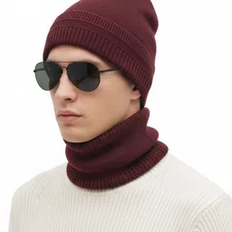 iSWEVEN Unisex Woollen Beanie image 2