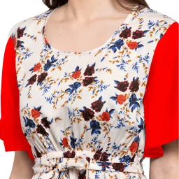 PATRORNA Cream Floral Print Nighty image 5