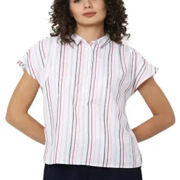 Solly by Allen Solly White Striped Shirt-picture-41