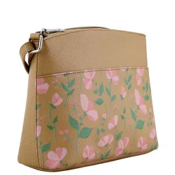Toteteca Beige Printed Medium Sling Handbag image 5