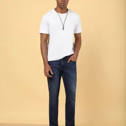 Wrangler Dark Blue Cotton Slim Fit Jeans image 5