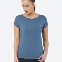 Fitleasure Blue Regular Fit T-Shirt-picture-45