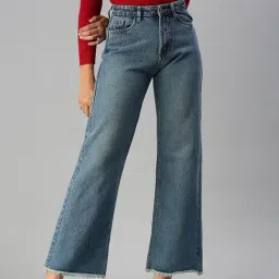 showoffff SHOWOFF Clean Look Blue Wide Leg Denim Jeans-picture-29