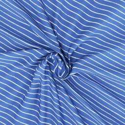 NAUTICA Pacific Coast Blue & White Cotton 160 TC Single Bedsheet with Pillow Cover image 5