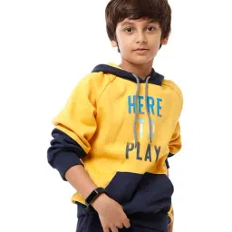 Under Fourteen Only Kids Yellow & Navy Printed Full Sleeves Sweatshirt-picture-36