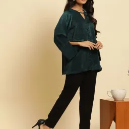 W Green Regular Fit Top image 5