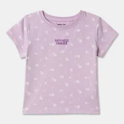 R&B Kids Lilac Floral Regular Fit T-Shirt-picture-10