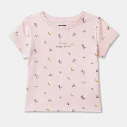 R&B Kids Pink Floral Regular Fit T-Shirt-picture-38