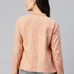 Cottinfab Peach Striped Jacket image 2