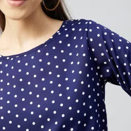 chimpaaanzee Chimpanzee Navy & White Printed Top image 5