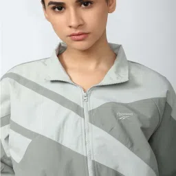 Reebok Green Color-Block Sports Jacket image 5