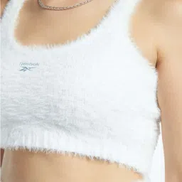 Reebok White Cotton Crop Tank Top image 5