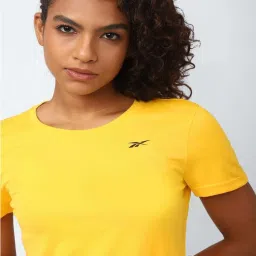 Reebok Yellow Cotton Sports T-Shirt image 5