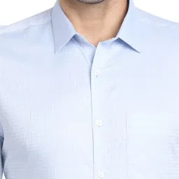 Turtle Blue Slim Fit Checks Shirts image 5