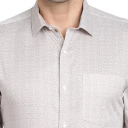 Turtle Grey Cotton Slim Fit Printed Shirts image 5