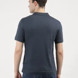 Calvin Klein Jeans Blue Cotton Regular Fit Texture Polo T-Shirt image 2