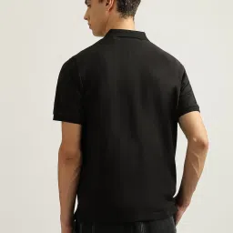 Gant Black Cotton Regular fit Solid Polo T-Shirts image 2