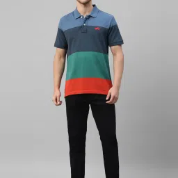 Royal Enfield Bold YD Multicolor Regular Fit Striped Polo T-Shirt image 5