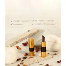 SoulTree Ayurvedic Lipstick - Creamy Cacao 815 - 4 gm | Organic Lipstick image 4