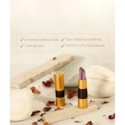 SoulTree Ayurvedic Lipstick - Massive Mauve 605 - 4 gm | Organic Lipstick image 4