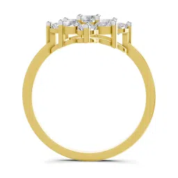 Sparkles 14k (585) Yellow Gold Lab Grown Diamond 0.87 CT Diamond Blossom Promise Ring image 2