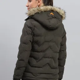 Rock.it Olive Regular Fit Puffer Jacket image 2