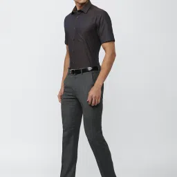 Van Heusen Brown Regular Fit Printed Cotton Shirt image 5