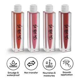 RENEE Stay With Me Matte Liquid Lipstick Juicy Berries - Set of 4 image 4