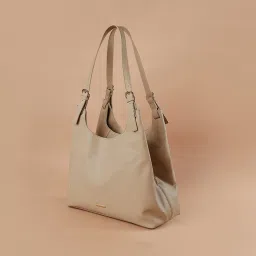Ginger by Lifestyle Beige Hobo Handbag image 2
