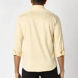 Van Heusen Yellow Cotton Slim Fit Printed Shirt image 2