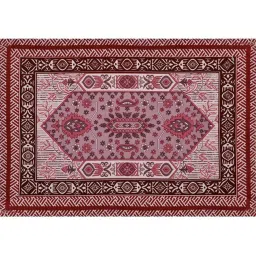 JaipurFabric Pink Pure Cotton 180 TC Marbella Single Bedsheet with 2 Pillow Covers image 2